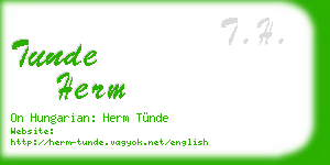tunde herm business card